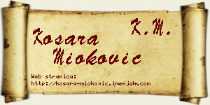 Kosara Mioković vizit kartica